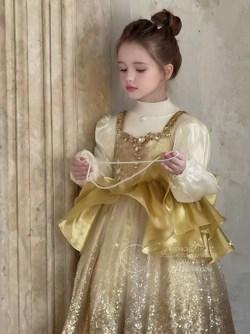 الصورة المصغرة: Golden Legend Autumn Winter Princess Birthday Dress Gown