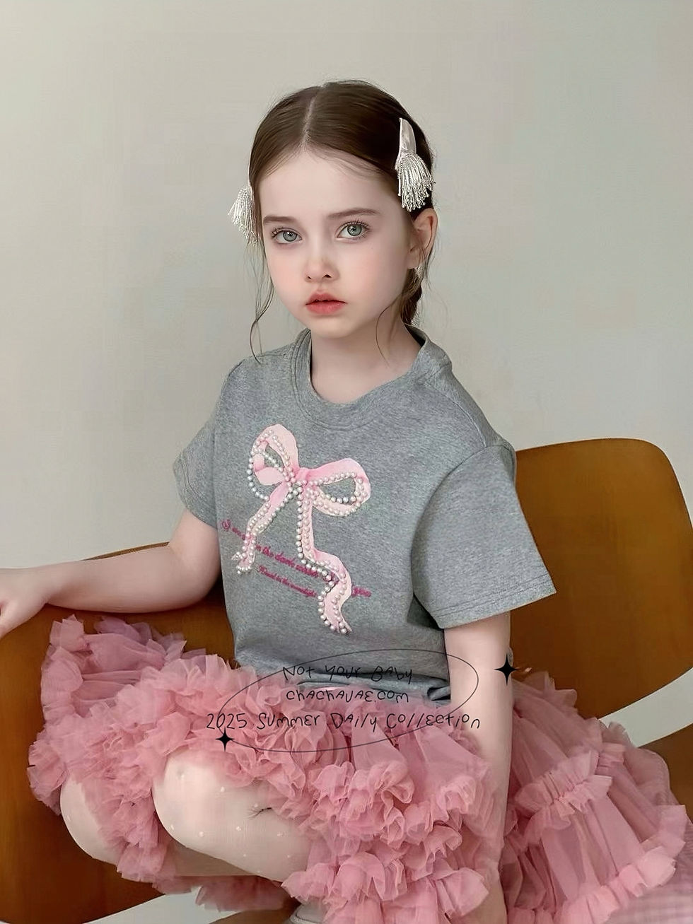 Thumbnail: PEARL & POUT Fashion Girl 2pc Set(Tshirt+TuTu Skirt)