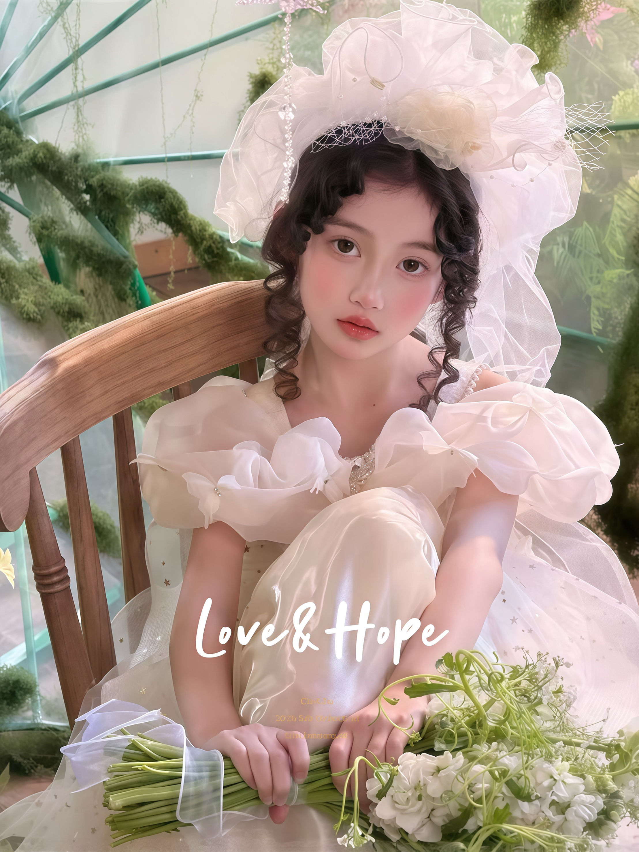 Starlace Bridal Girl Spring Summer Dress Gown(Hair Acc Not Included)