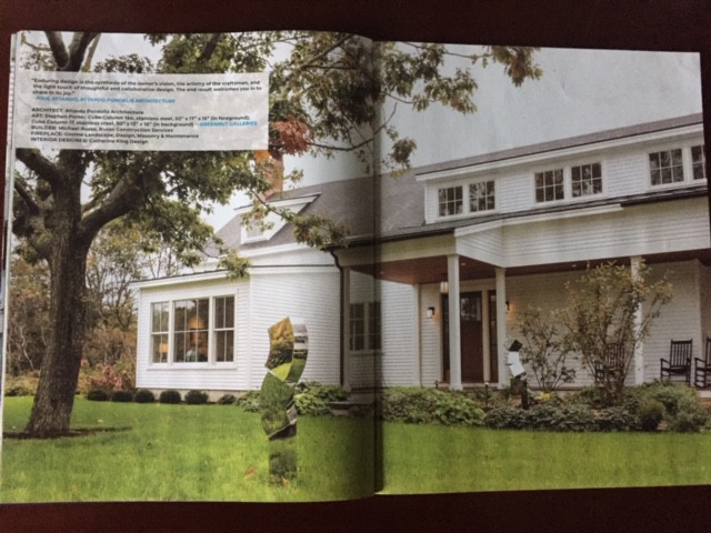 Landscaping client in Yarmouth featured in Art Maine 2019 Annual Guide page 26-27