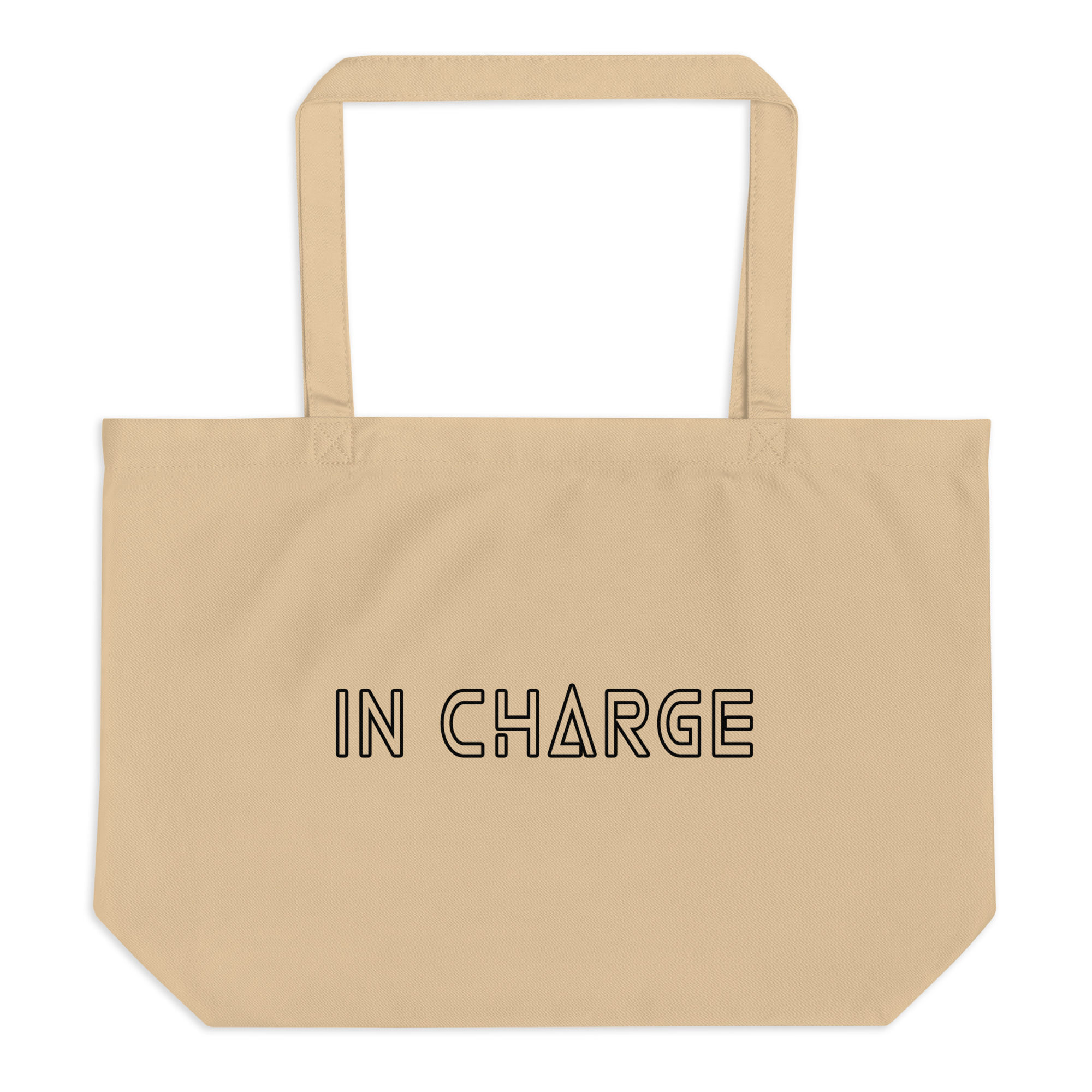 IN CHARGE Large organic tote bag