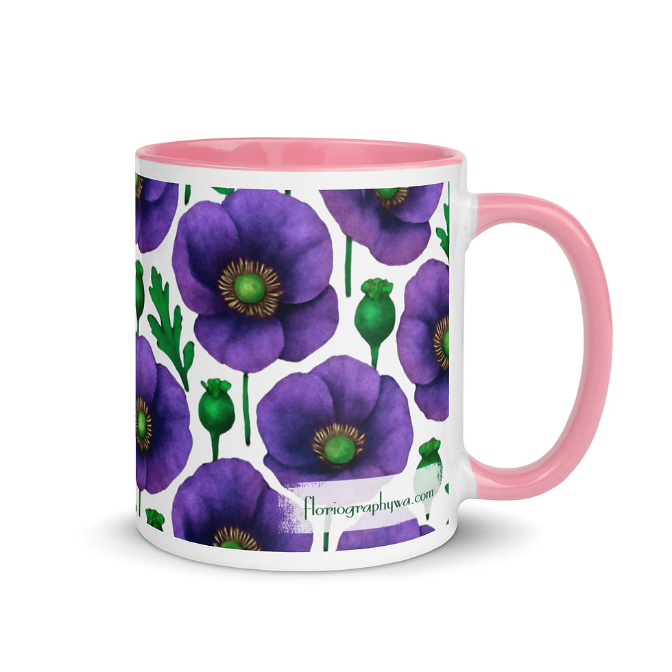 Thumbnail: Purple Poppy mug with Color Inside