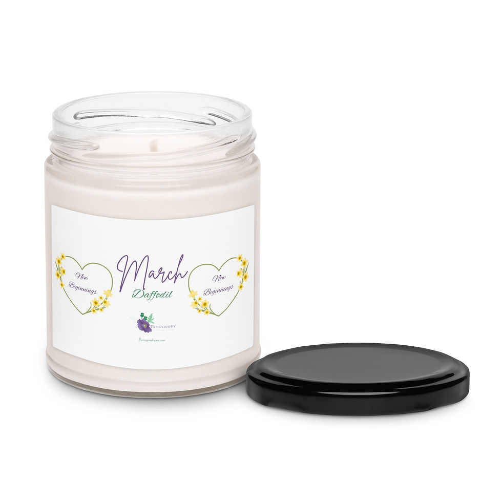 March Scented soy candle