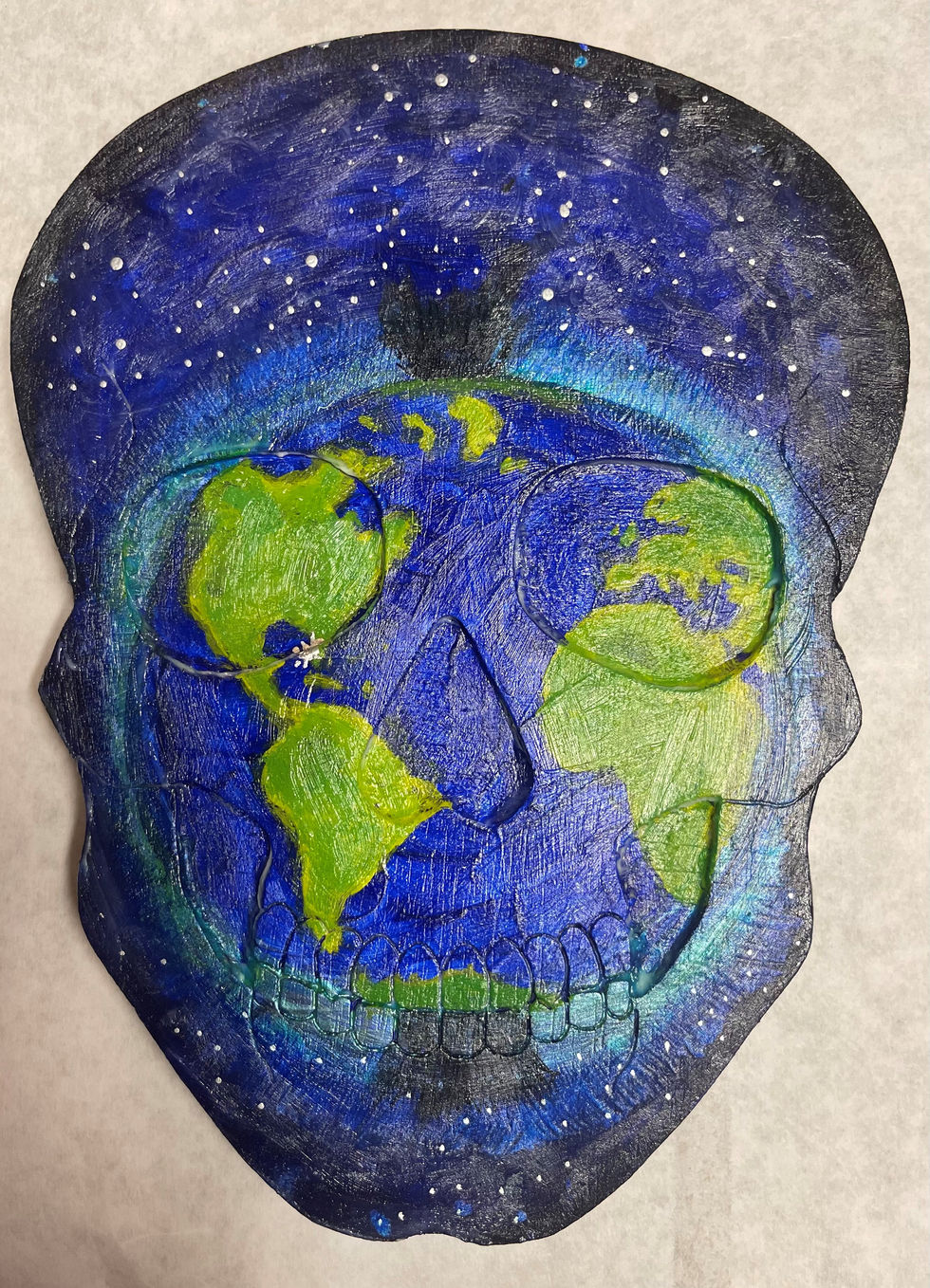 cKatie Deits Earth Skull