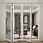 Thumbnail: AL FoldingDoor,NFD:95 1/2"x95 1/2",White,30,Folded Out,Right to Left