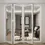 Thumbnail: AL FoldingDoor,NFD:95 1/2"x95 1/2",White,30,Folded Out,Right to Left