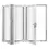 Thumbnail: AL FoldingDoor,NFD:95 1/2"x95 1/2",White,30,Folded Out,Right to Left