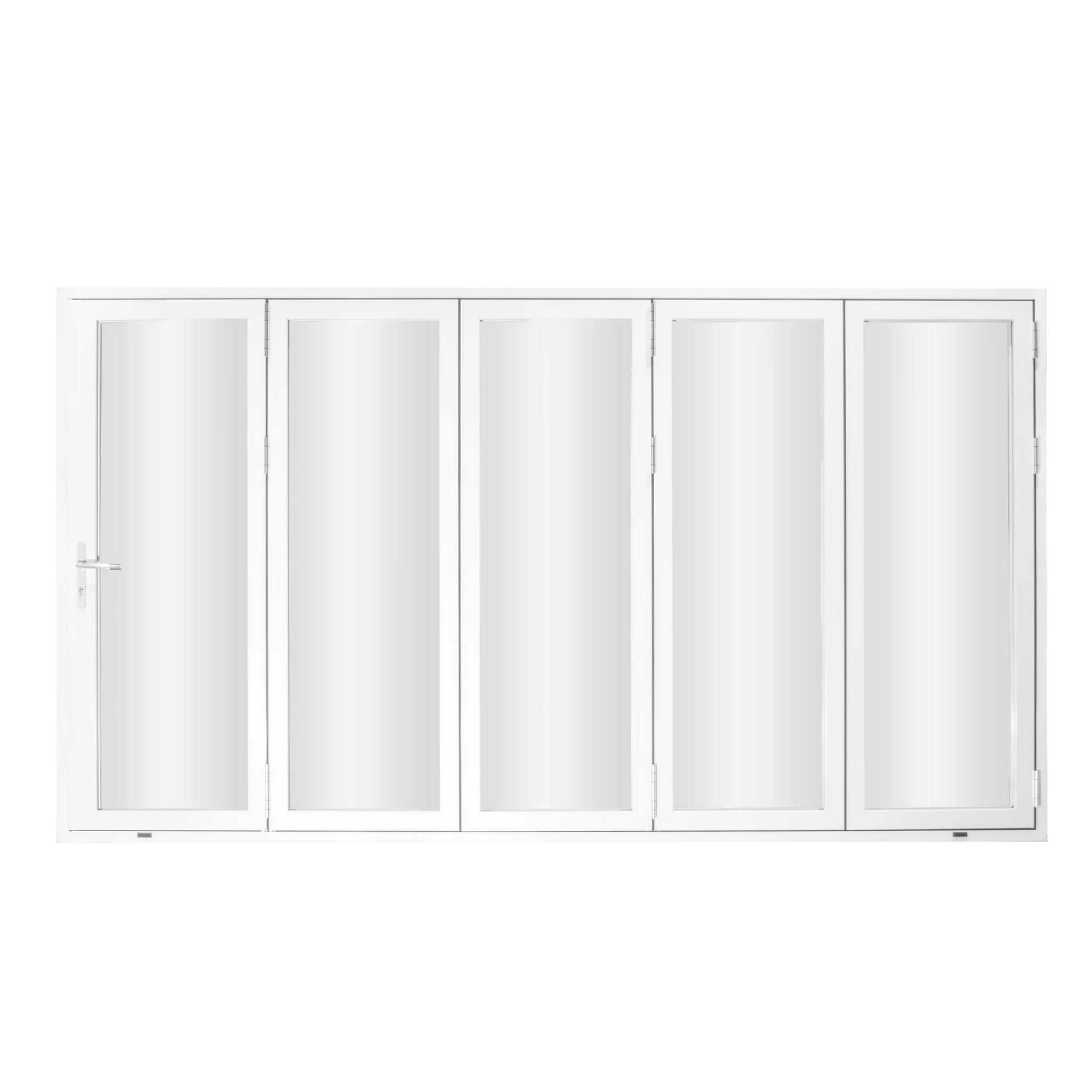 AL FoldingDoor,NFD:191 1/2"x79 1/2",White,33,Folded Out,Dual Open
