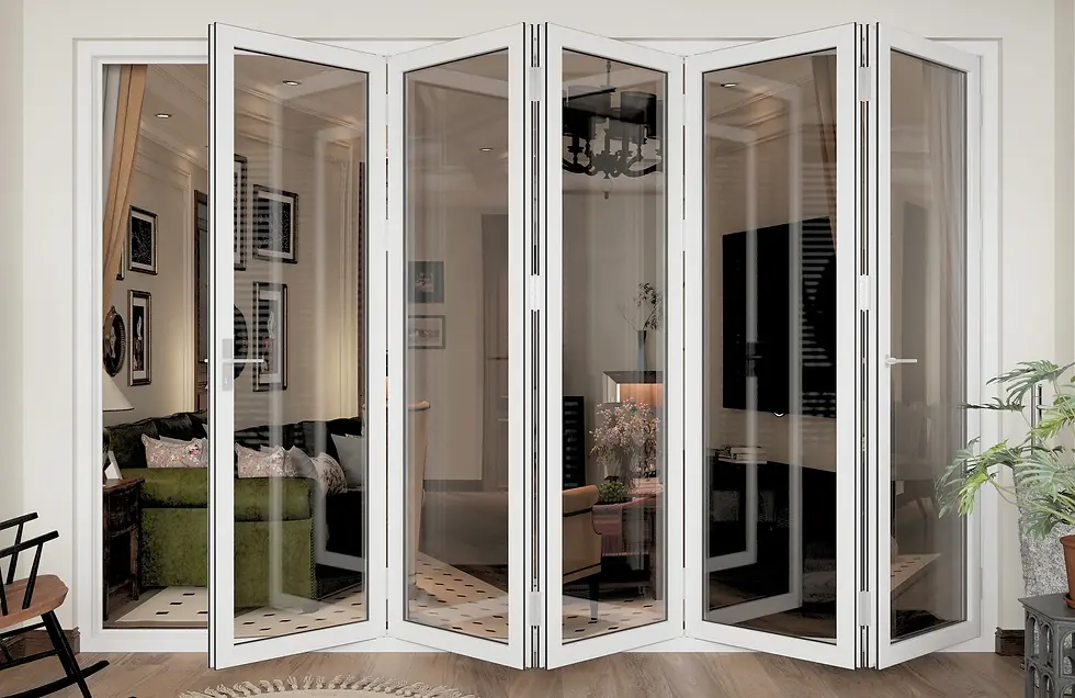 Thumbnail: 144"*80"WL5 Panels Alu Folding Doors, Folded Out from Left to Right