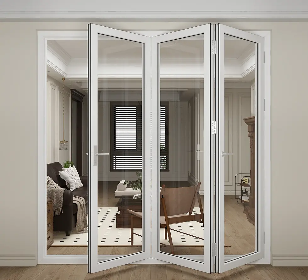 Thumbnail: 108"*96"WR3 Panels Alu Folding Doors, Folded Out from Left to Right