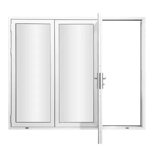 AL FoldingDoor,NFD:95 1/2"x95 1/2",White,30,Folded Out,Right to Left