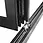 Thumbnail: 192" x 96" BO6 Panels Alumium Folding Door in Black, Folded Out from Dual Open