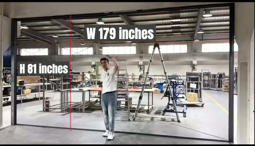 Screen size as 81” high × 179” wide.