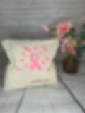 Tote-bag personnalisé avec ruban rose Octobre Rose