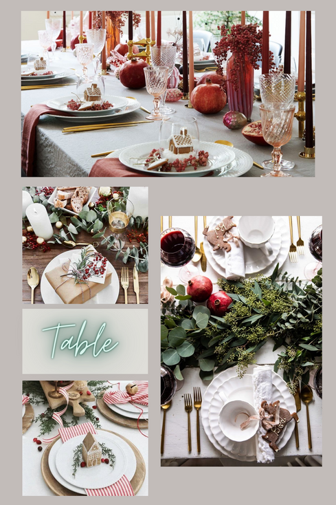 Moodboard d'images pour avoir des idées pour la décoration de latable de Noël