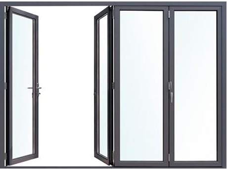 Black Aluminium Double-Glazed Bi-Fold Doors 2100*4310