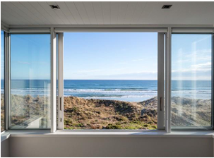 White Aluminium Double Glazed Sliding Window 1800*1810