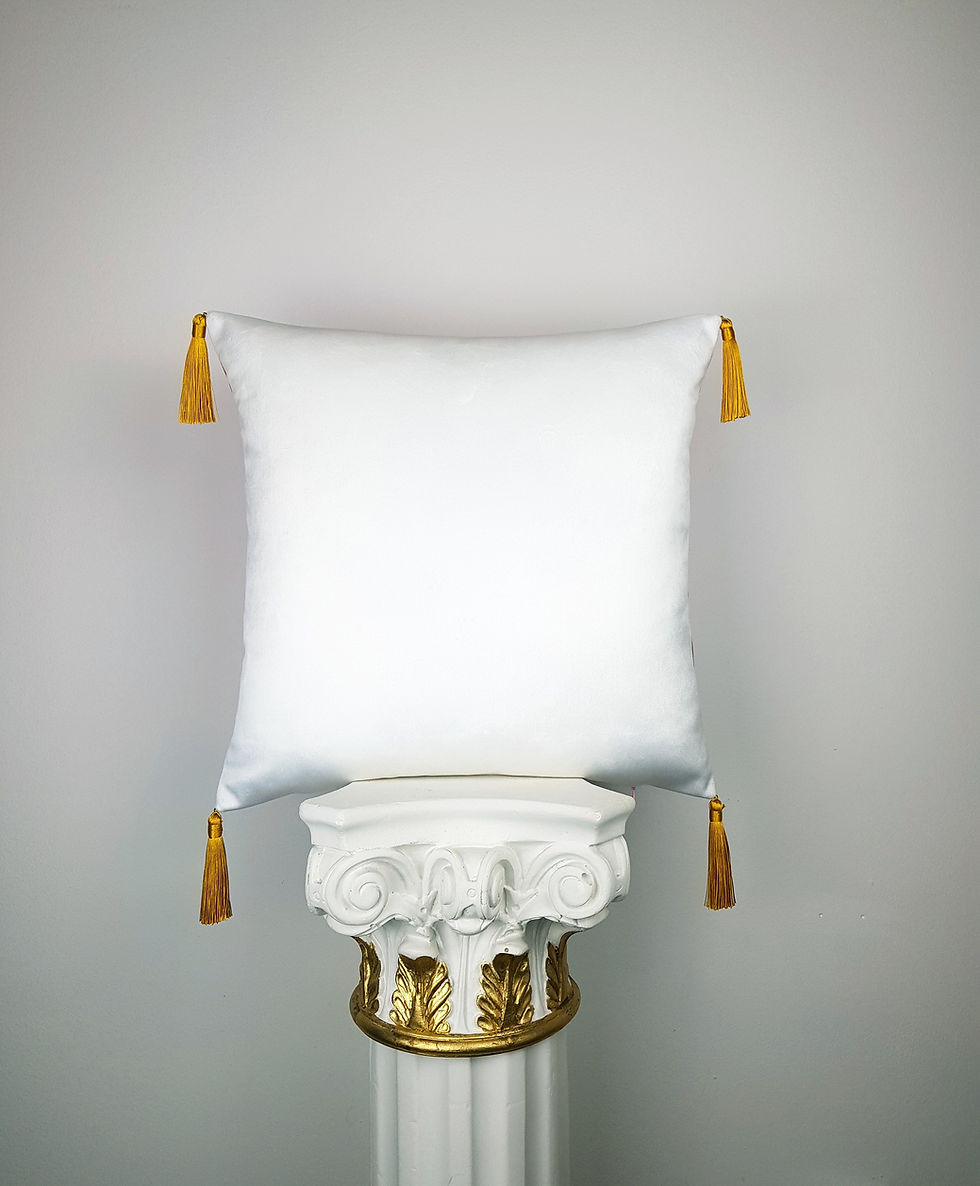 Thumbnail: Square Cushion/Velvet Cushion/Red Cushion/Green Cushion/Gold Cushion/White Cushion/Handmade Cushion/Gift Cushion/Cushion