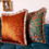 Thumbnail: Square Cushion/Jacquard Cushion/Luxury Cushion/Velvet Cushion/Chinees Print Cushion/Handmade Cushion/Bedroom Cushion/Bohemian