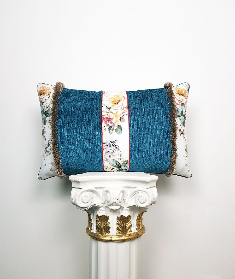 Thumbnail: Rectangular Cushion/Velvet Cushion/handmade Cushion/Art Deco Cushion/Jacquard Cushion/Gold Cushion/Luxury Cushion/Decorative