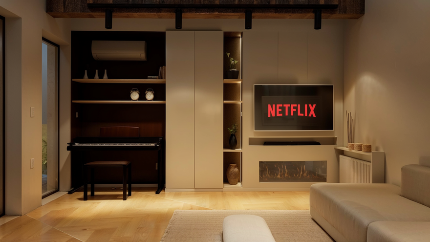 painel de tv com lareira 