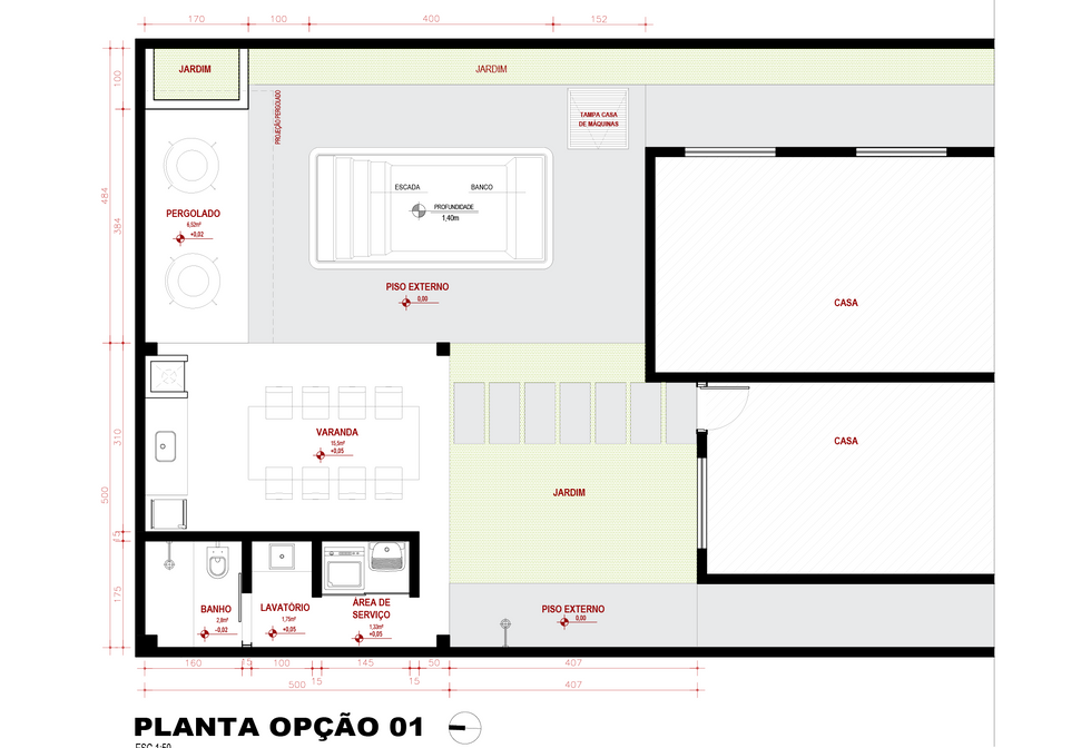 planta baixa área gourmet