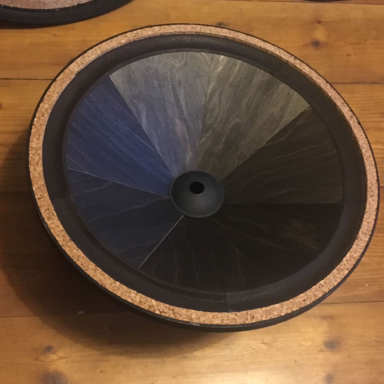 Low frequency speaker driver, wood cone, silver voice coil