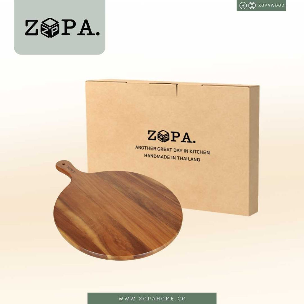 ภาพขนาดย่อ: เขียงกลมมมีด้าม ขนาด M/L/XL/XXL Round cutting board basic - M