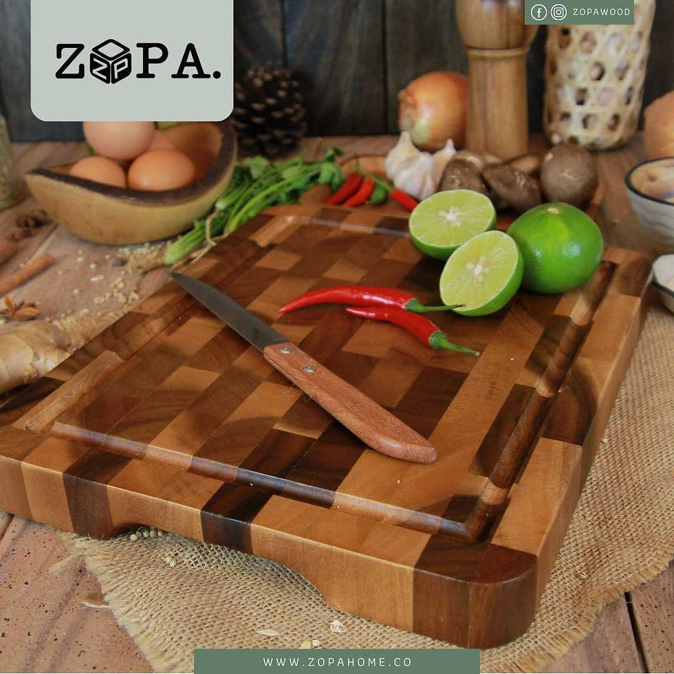 ภาพขนาดย่อ: เขียงเอนเกรนเหลี่ยม S Rectangle end grain board - S
