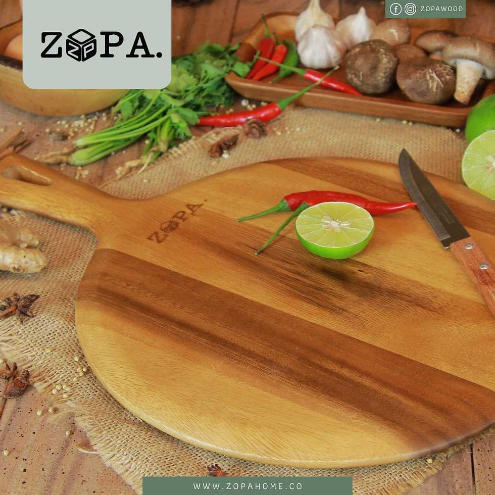 ภาพขนาดย่อ: เขียงกลมมีด้าม Round cutting board with handle