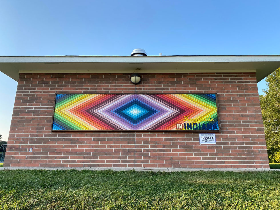 16 foot triangle mural.