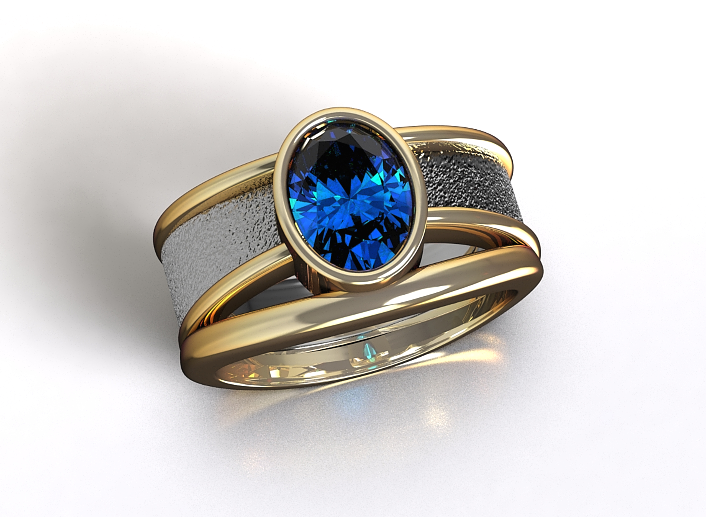Topaz and gold ring
