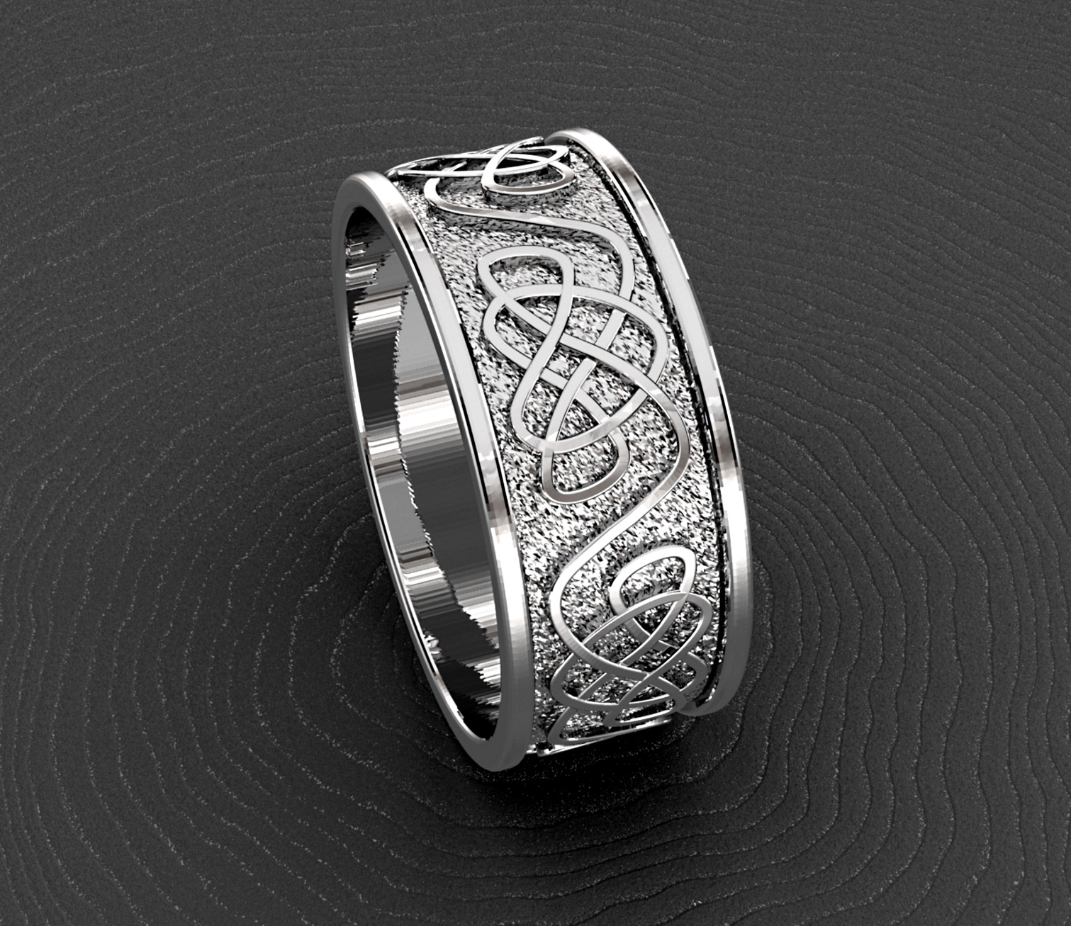White gold celtic knot.