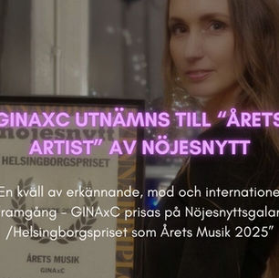 GINAxC vinner Nöjesnytts Helsingborgspris 2025 – Årets Musik på Nöjesnyttsgalan