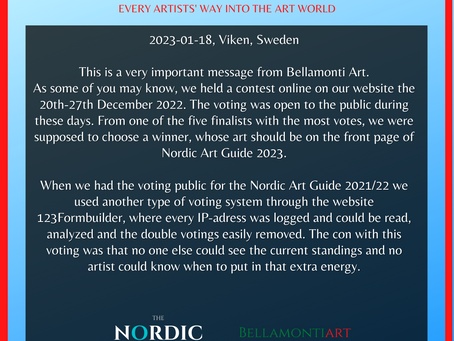 Important message from Bellamonti Art