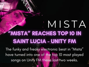 GINAxC’s “Mista” Reaches Top 10 on Unity FM Saint Lucia – International Radio Success Continues