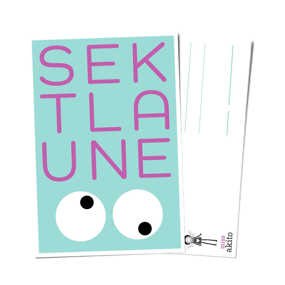 Postkarte / "Sektlaune"