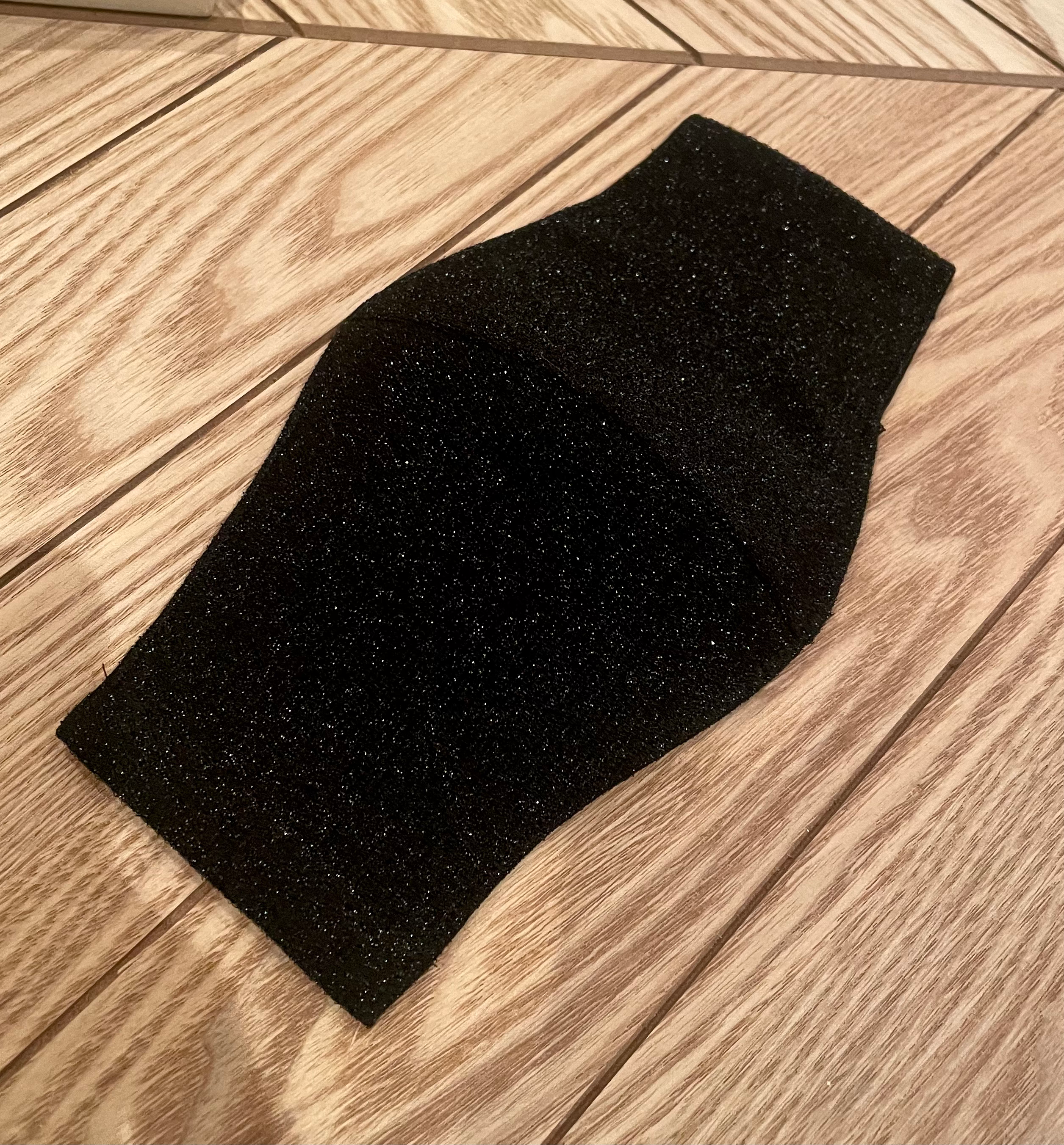 Black Glitter Mask (with satin lining)
