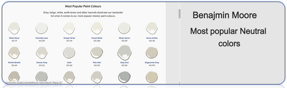 Most popular Neutral paint colors