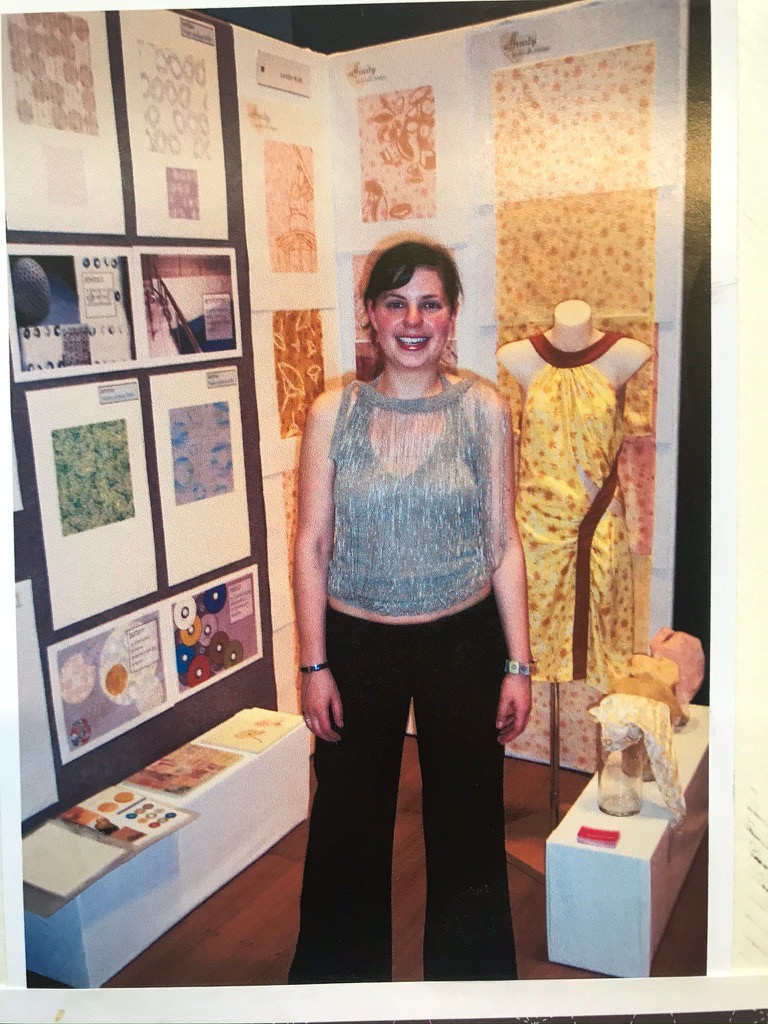 Lyndal finishing RMIT Textile Design degree 2003