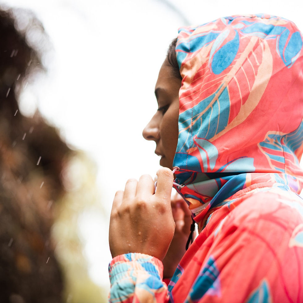 Thumbnail: RNG Lightweight Athletic Jacket- Coral Floral- Women's