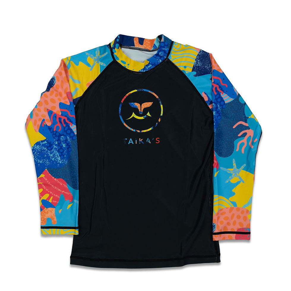 Thumbnail: Boy's 3-10 Tropical Reef Long Sleeve Rashguard (UPF 50)