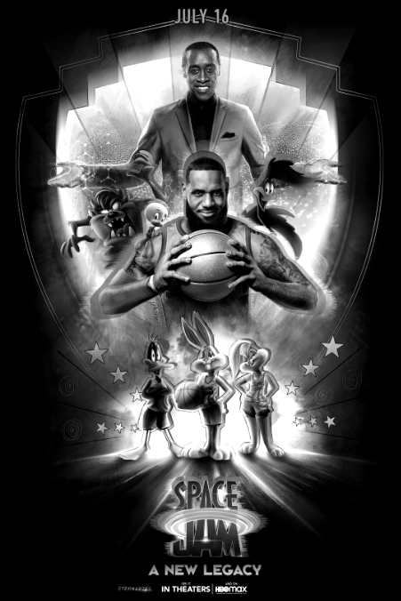 Theatrical movie poster for Space Jam: A New Legacy from Warner Bros. Pictures.
