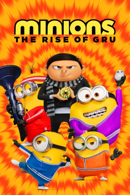 Official movie poster for Minions: The Rise of Gru by Illumination Entertainment.
