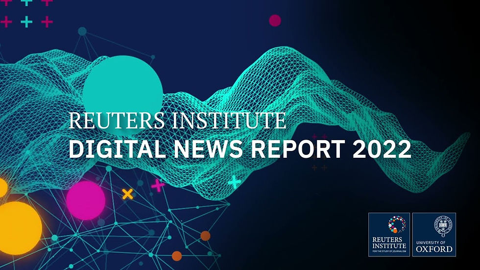 Front cover of the Reuters Institute’s digital news report