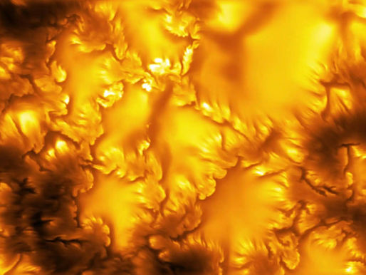 swirling textures and ripples on the sun's surface