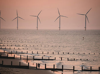 Wind farm off England's Yorkshire coast