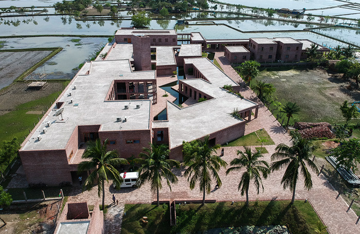 Aerial view of the Friendship Hospital in Bangladesh