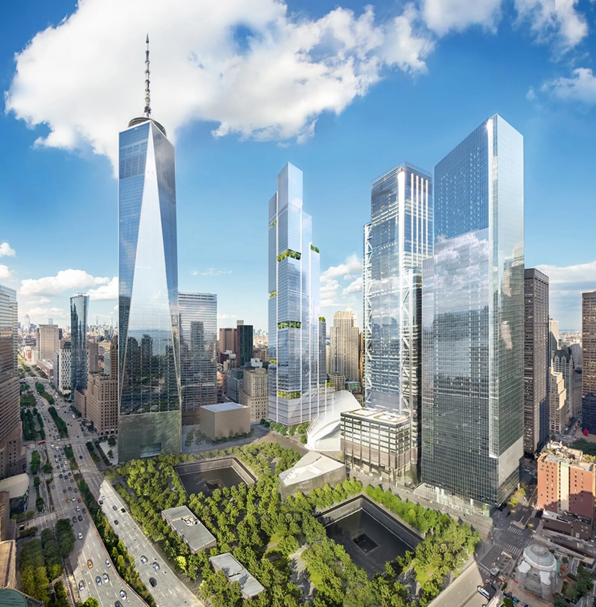 Artist's impression of 2 World Trade Center from the west