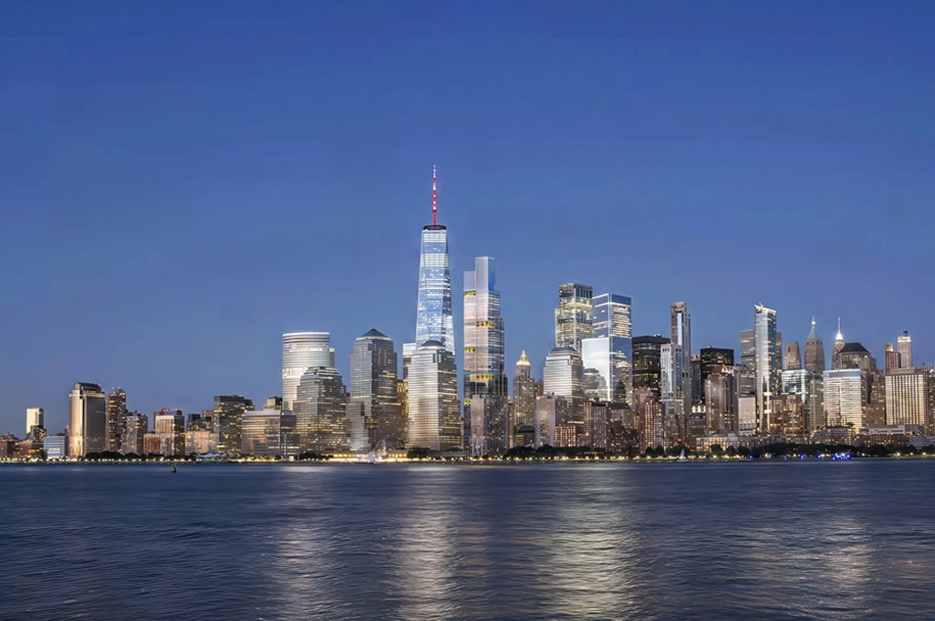 Artist's impression of 2 World Trade Center from across the river